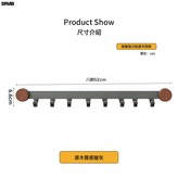 9392吸盤貼木排掛鉤-8鉤-灰:如圖