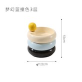 夢幻藍撞色黃球三層 × 1個
