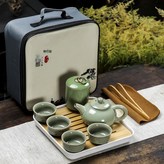 哥窯仿古壺和順杯+茶葉罐:如圖 × 1個