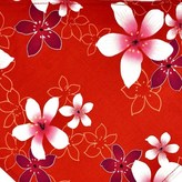 客家花布-油桐花-紅色 × 1個