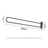 블랙 U자형 2m 링 포함 × 1개