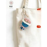 블루미니 손잡이 꽃 재료 × 1개