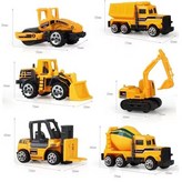 合金滑行黃色工程車【6只】:如圖 × 1個