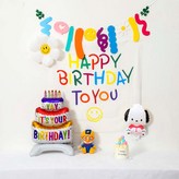 03)현수막생일풍선세트 케익기본형 포차코 × 1세트