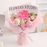 粉色格桑1+玫瑰1+胖嘟嘟1,手提袋+賀卡 × 1個