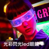 發光眼鏡(單燈+七彩)送電池【彩盒版】:如圖 × 1個