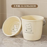 奶油色大號兩件套水桶臉盆 × 1個