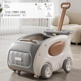 升級款卡其灰—5合1學步車加大加固360°萬向輪 × 1個