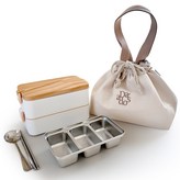 화이트웜스텐+아이보리 로고가방+세칸분리스텐 세트 × 1세트