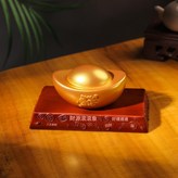 天天發財元寶 仿木底座 × 1個