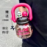 紅黑色送熊貓公仔和小狗掛件 800ml × 1個