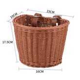 茶色大號單車籃23公分 × 1個