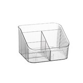透明化妝品遙控器收納盒 (四格) × 1個