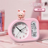 櫻花粉 公仔款方圓鬧鐘 孩子的好幫手 × 1個