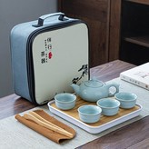 汝窯如意壺一壺四杯:如圖所示401 × 1個