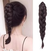 땋은머리가발집게핀 브라운 × 1개