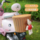 帶蓋大號棕色編織筐 紅衣狗狗 × 1個