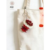레드 미니 손잡이 꽃 재료 × 1개