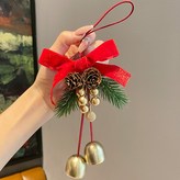 紅蝴蝶結松果-金鈴鐺 × 1個