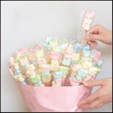 100支棉花糖+粉色花束底籃 × 1件