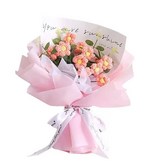 12朵粉泡芙花送禮袋 30   20   10Cm   1 × 1件