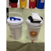 雙刻度廚餘堆肥桶+雙刻度桶,白色23公升 × 1個