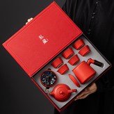 紅色水杯+一壺六杯一罐 × 1個