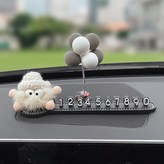 白帽白色四腳煤球【立體數字停車牌】+灰球:如圖所示 × 1個