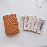 輕奢橙色按扣 含5張絨布內頁 × 1個