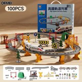 彩盒裝【100PCS】電動拼裝-軌道高鐵+充電套裝:如圖 × 1個