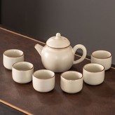 米黃汝窯御煌茶壺6杯 × 1個