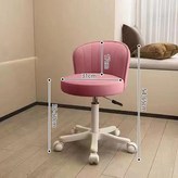 핑크 대형 등받이 크림화이트 발톱 슬라이드 바퀴 × 1개