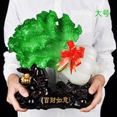 大號仿玉百財如意白菜家居飾品擺件:如圖所示 × 1件