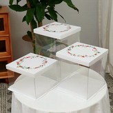 10寸單層30*30*18 / 不含絲帶 花環款 × 1套