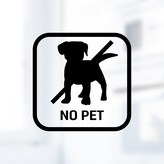 08 NO PET 사각 영어 블랙 × 1개