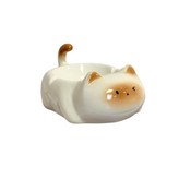 暹羅貓菸灰缸 - 白色無蓋 × 1個