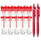 0.7 리필 레드 5개+볼펜 2개