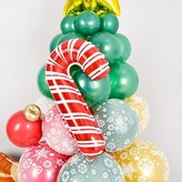 은박풍선 크리스마스 지팡이 미니쉐입 [공기주입전용] × 1개