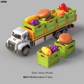 合金中號(過家家)運輸車白色(合金頭無聲光):如圖 × 1個