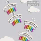 衣架-4個裝(含24個夾子)- × 1個