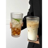 1. 세로 줄무늬 유리-600ml(컵)