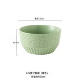 淺綠色錘紋45米飯碗:如圖所示 × 1個