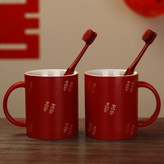 亞光百喜對杯一對牙刷2支杯底免費名字 × 1套