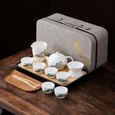 千裏江山白瓷西施壺6杯公杯茶漏茶盤灰包:如圖所示3697 × 1個