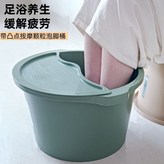 卡其色,帶凸點按摩顆粒木紋泡腳桶（無蓋） × 1個