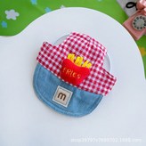 薯條紅格帽子 (不建議貓貓使用)【原創】:2XL參考15-20斤 × 1個