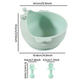 輔食碗+叉勺B【薄荷綠】:如圖 × 1個