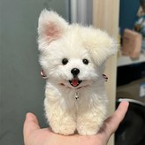 화이트 접힌 귀와 입술 토는 완제품 × 1개