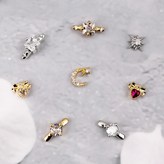 네일파츠 크리스탈 - 원형반지 골드(3개입) × 1개