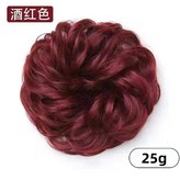 假髮捲髮圈-酒紅色（25克） × 1個
